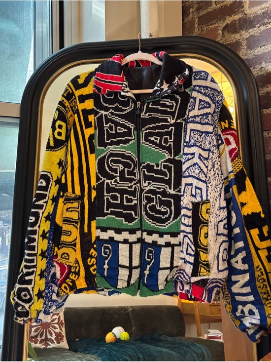 Other - One of a Kind Soccer Scarf Zip-Up Sweater Jacket